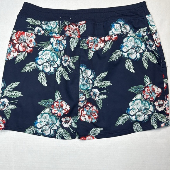 St John’s Bay Paisley Print Stretch Skort Navy Blue Elastic Wide Waistband Sz L - Picture 5 of 11